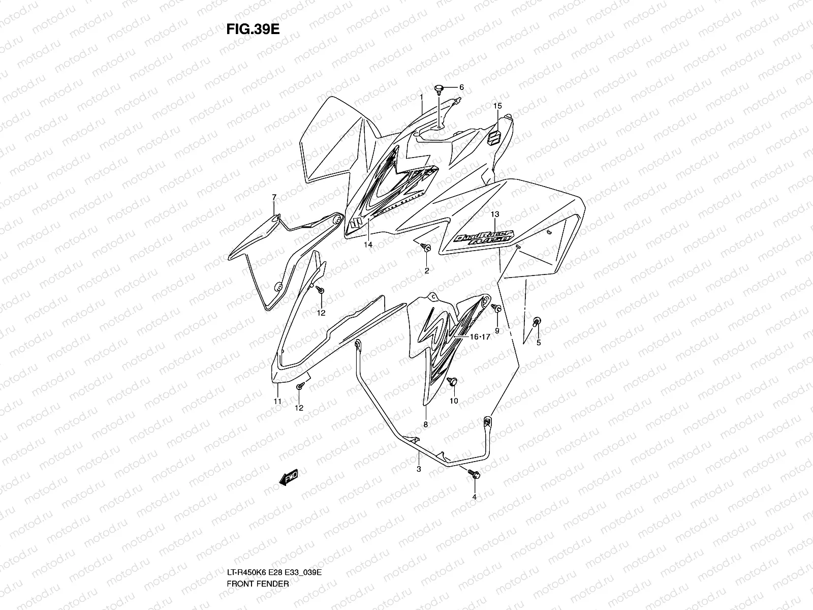 FRONT FENDER (LT-R450ZK9)