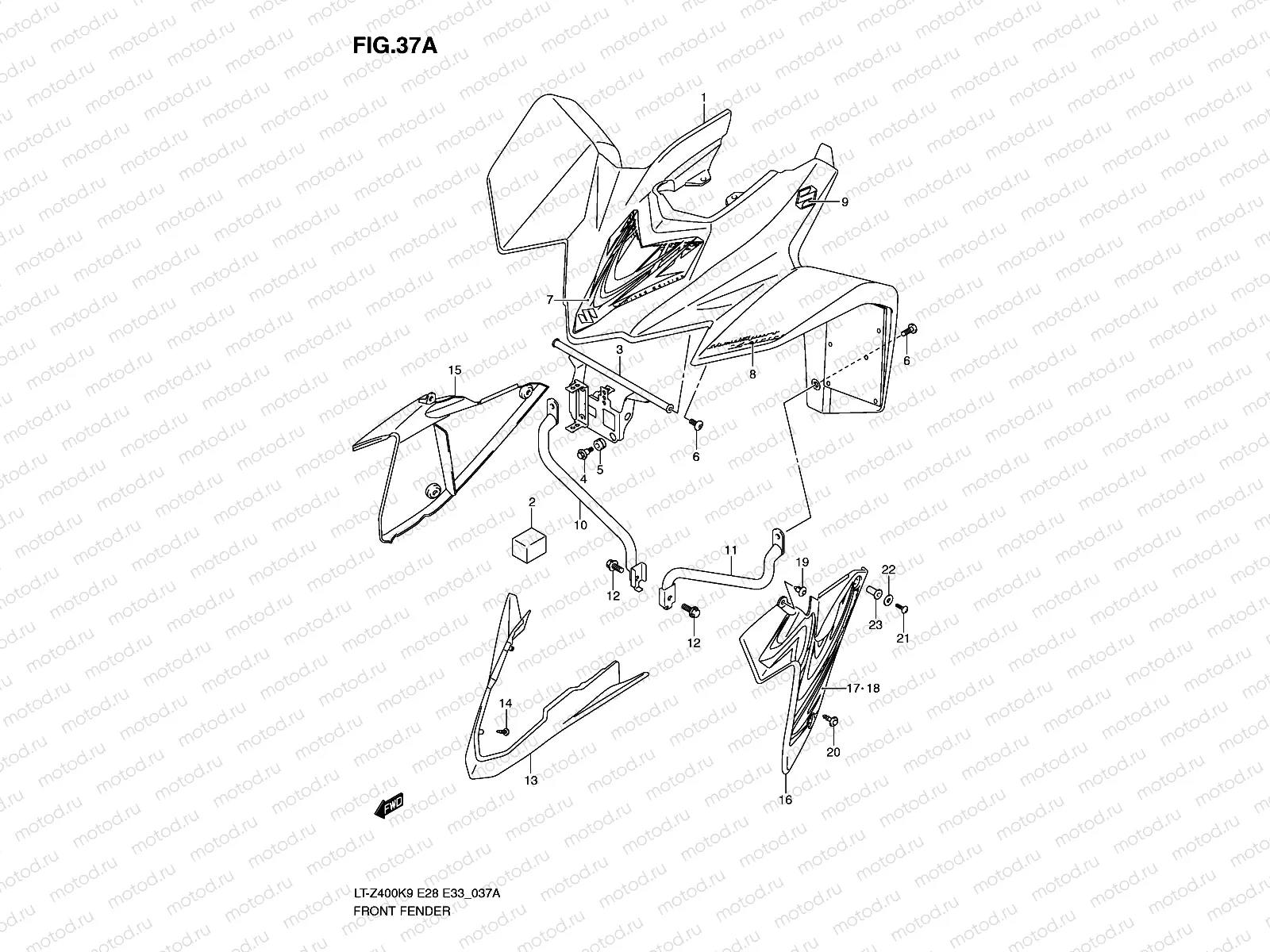 FRONT FENDER (LT-Z400ZK9)