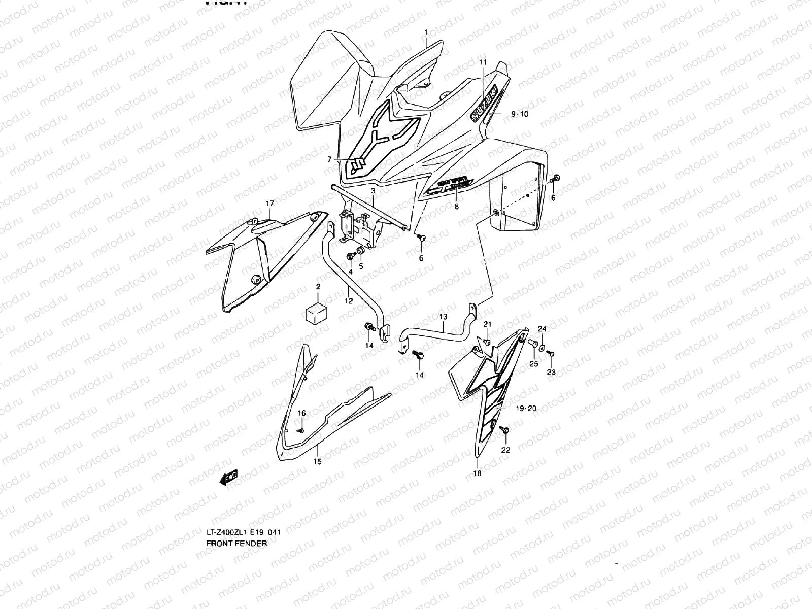 FRONT FENDER (LT-Z400ZL1 E19)