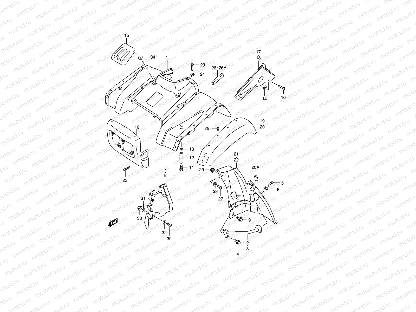 FRONT FENDER (MODEL K1/K2)