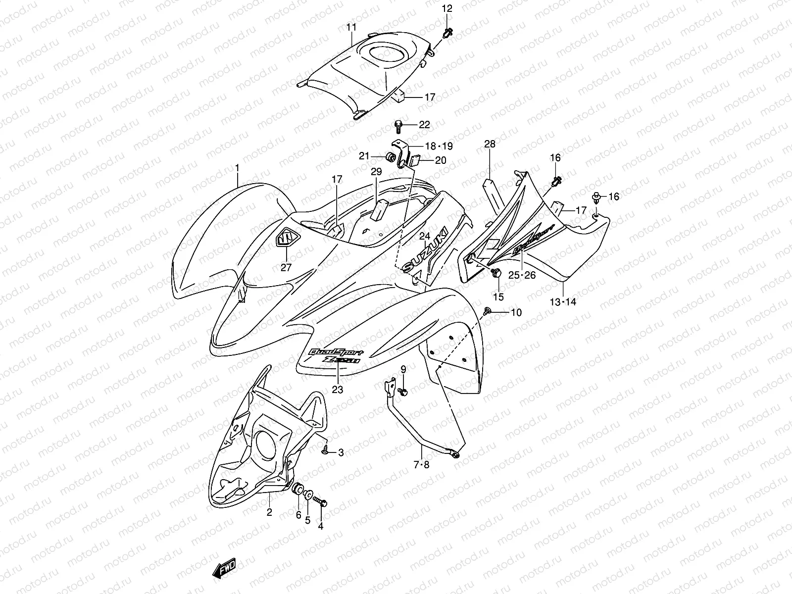 FRONT FENDER (MODEL K4)