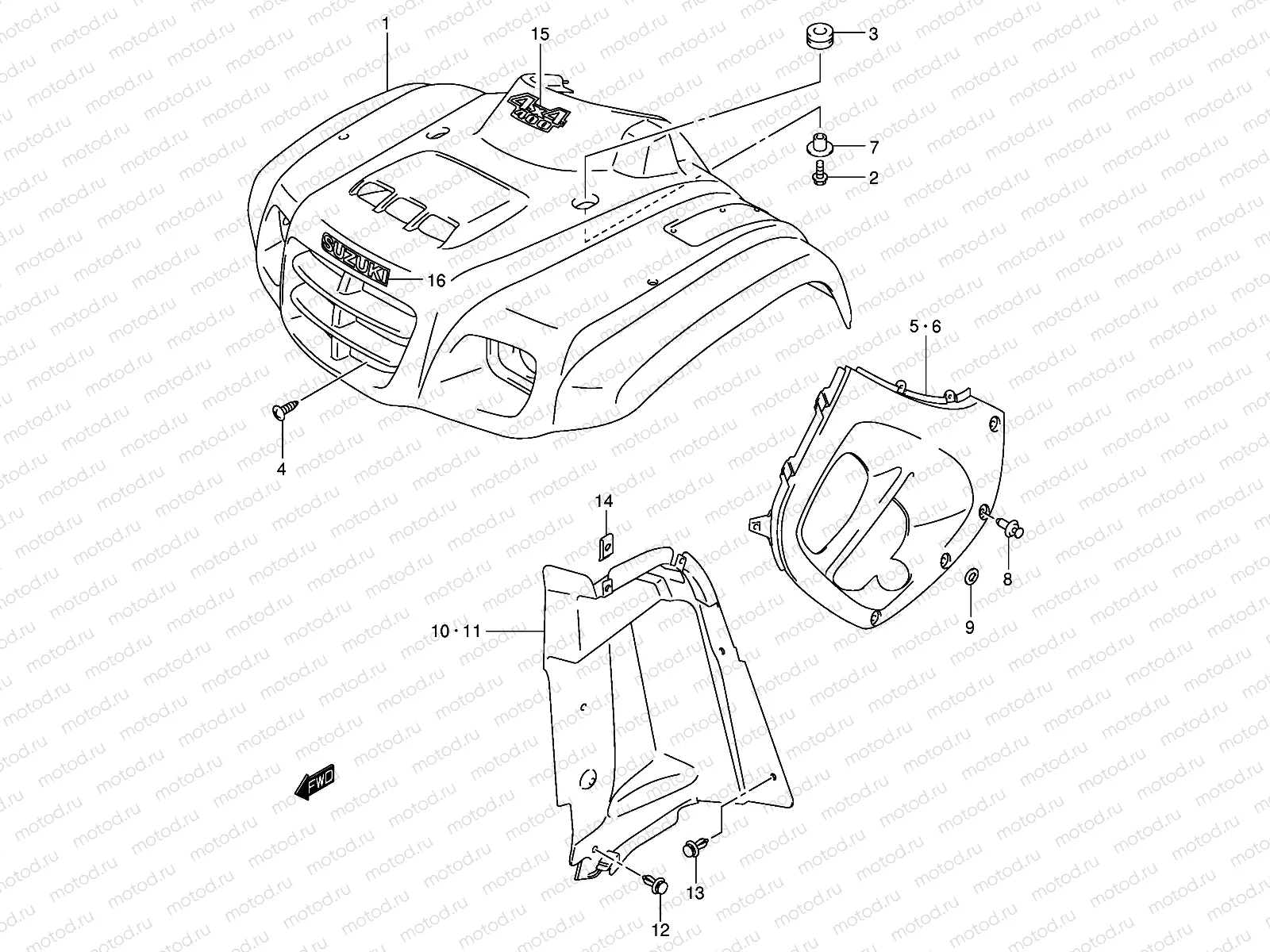 FRONT FENDER (MODEL K4)