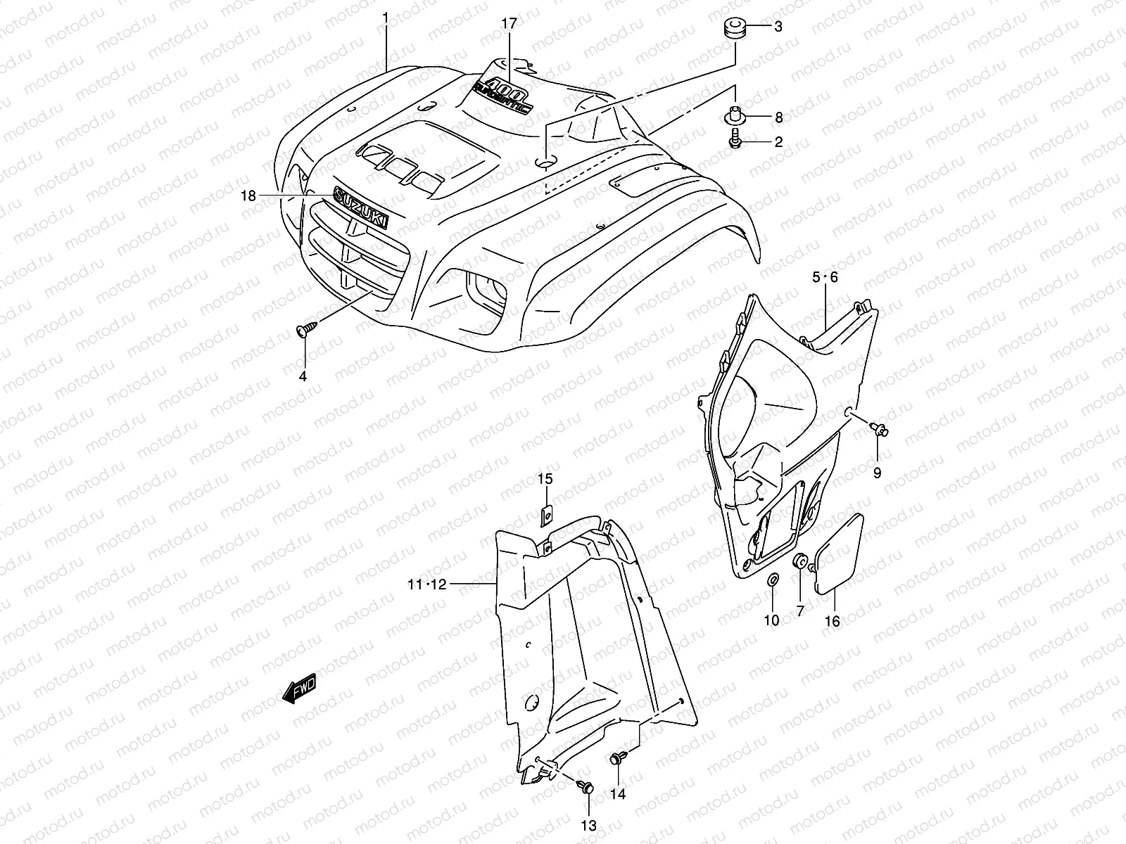 FRONT FENDER (MODEL K4)