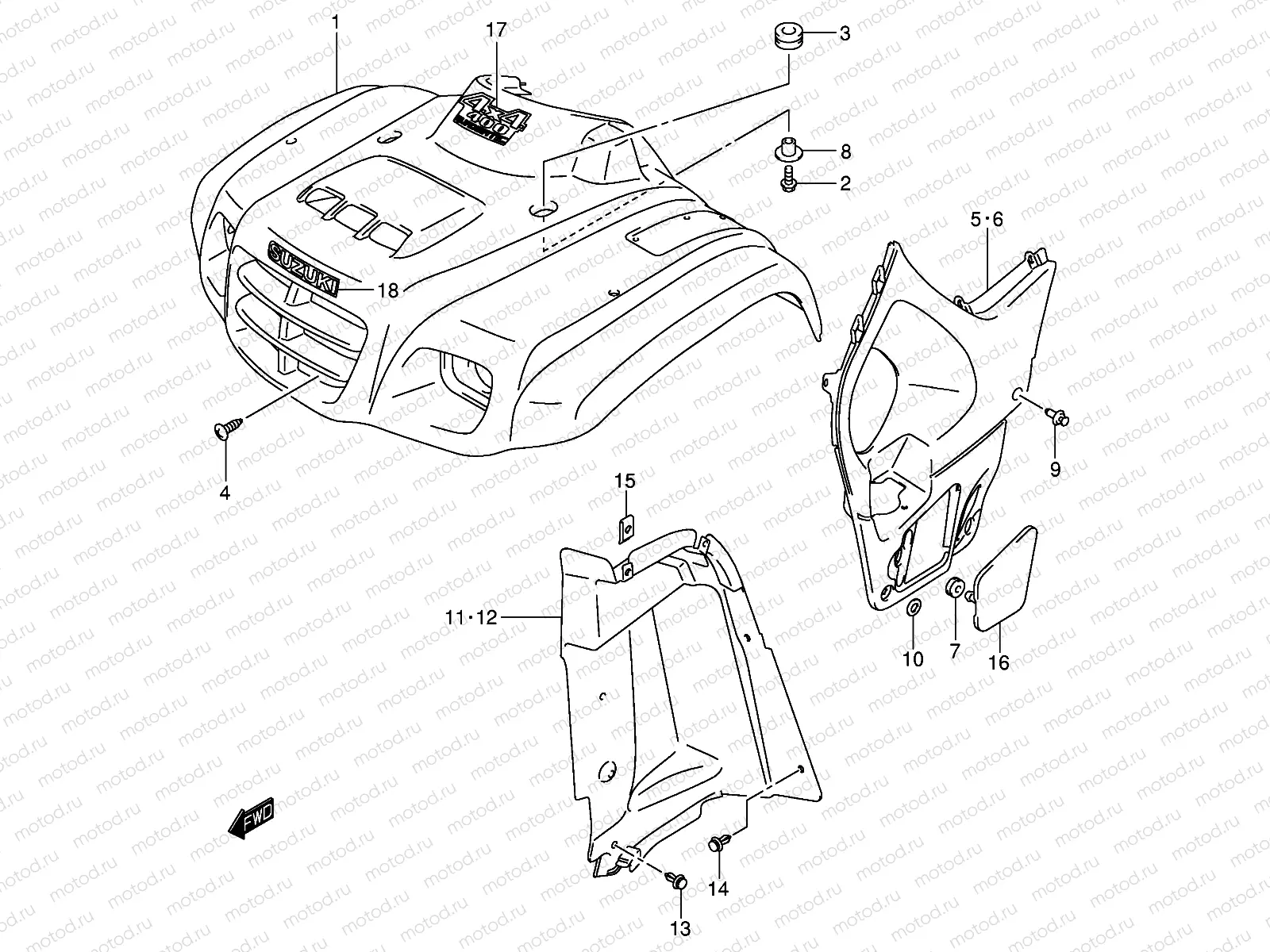 FRONT FENDER (MODEL K4)