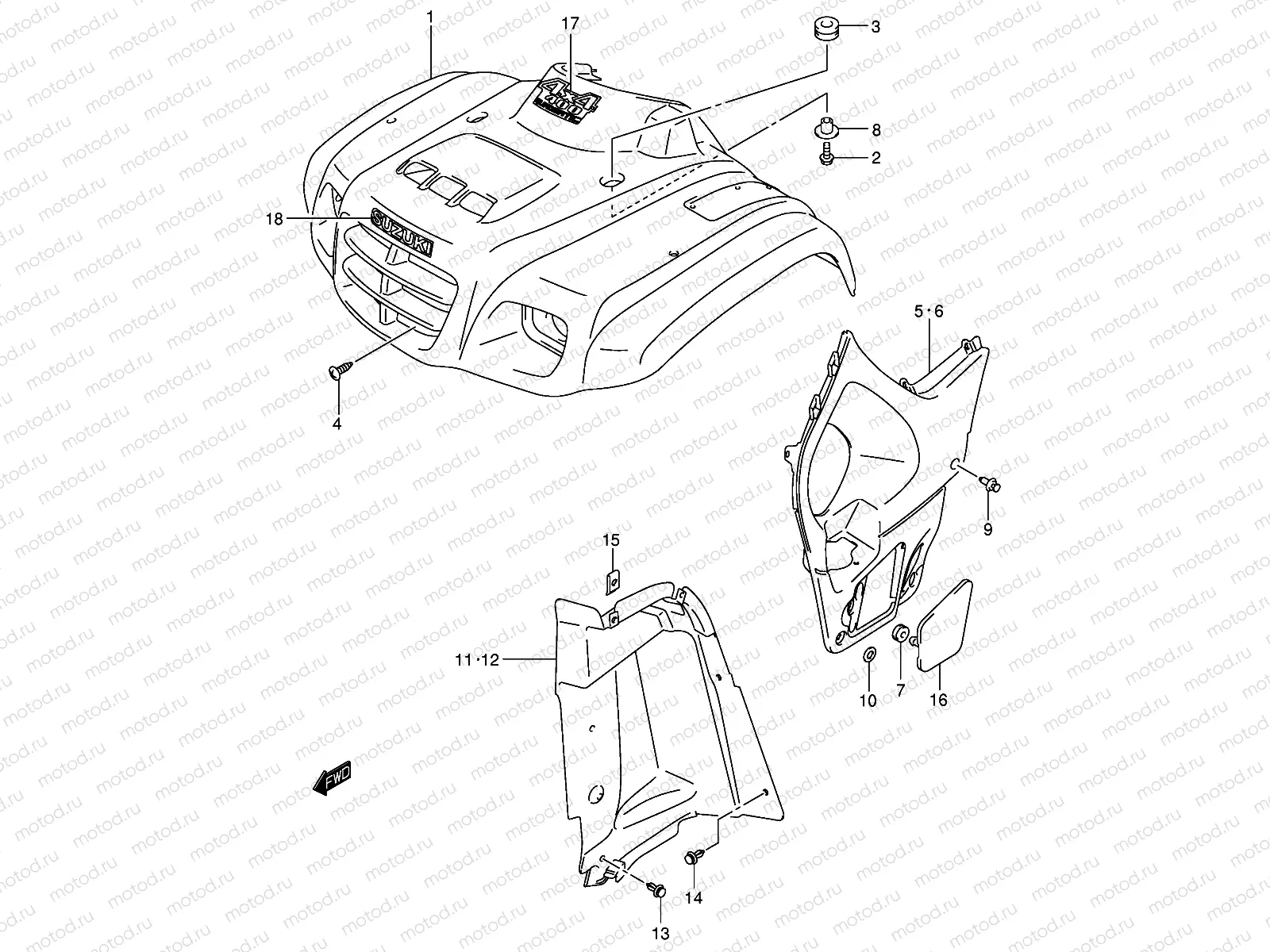 FRONT FENDER (MODEL K4)