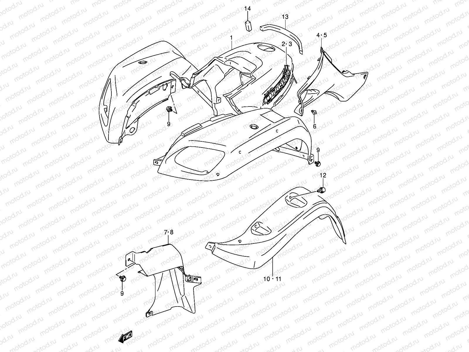 FRONT FENDER (MODEL K4/K5/K6)