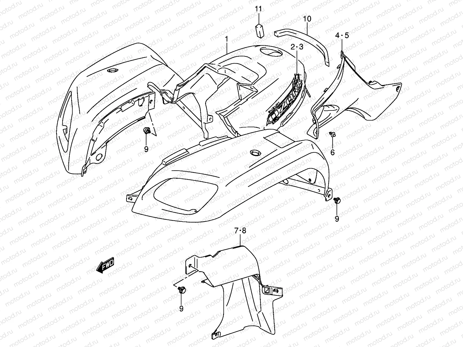FRONT FENDER (MODEL K4/K5/K6)