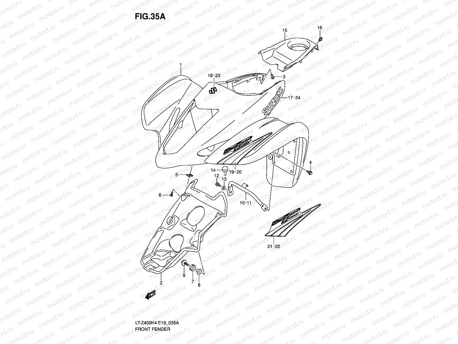FRONT FENDER (MODEL K5/K6)