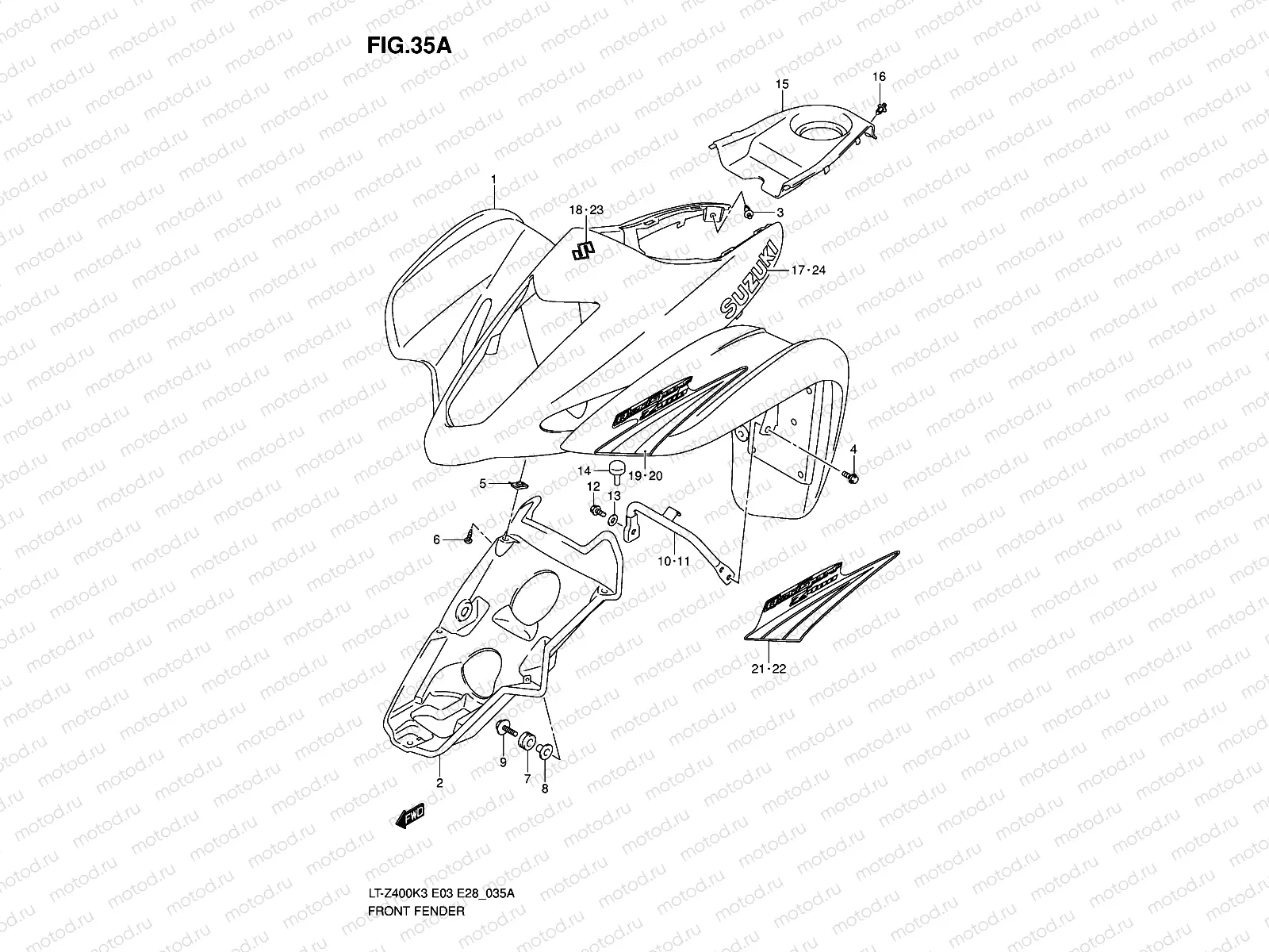 FRONT FENDER (MODEL K5/K6)