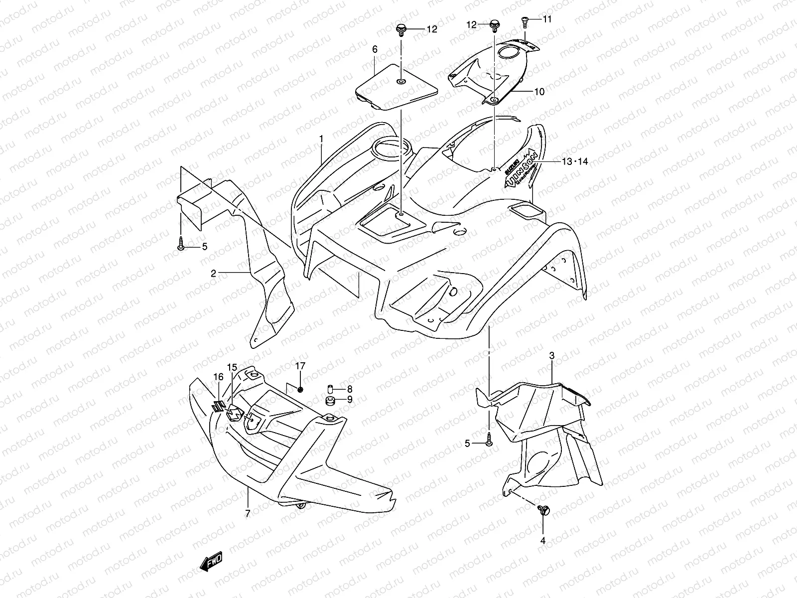 FRONT FENDER (MODEL K5/K6/K7)