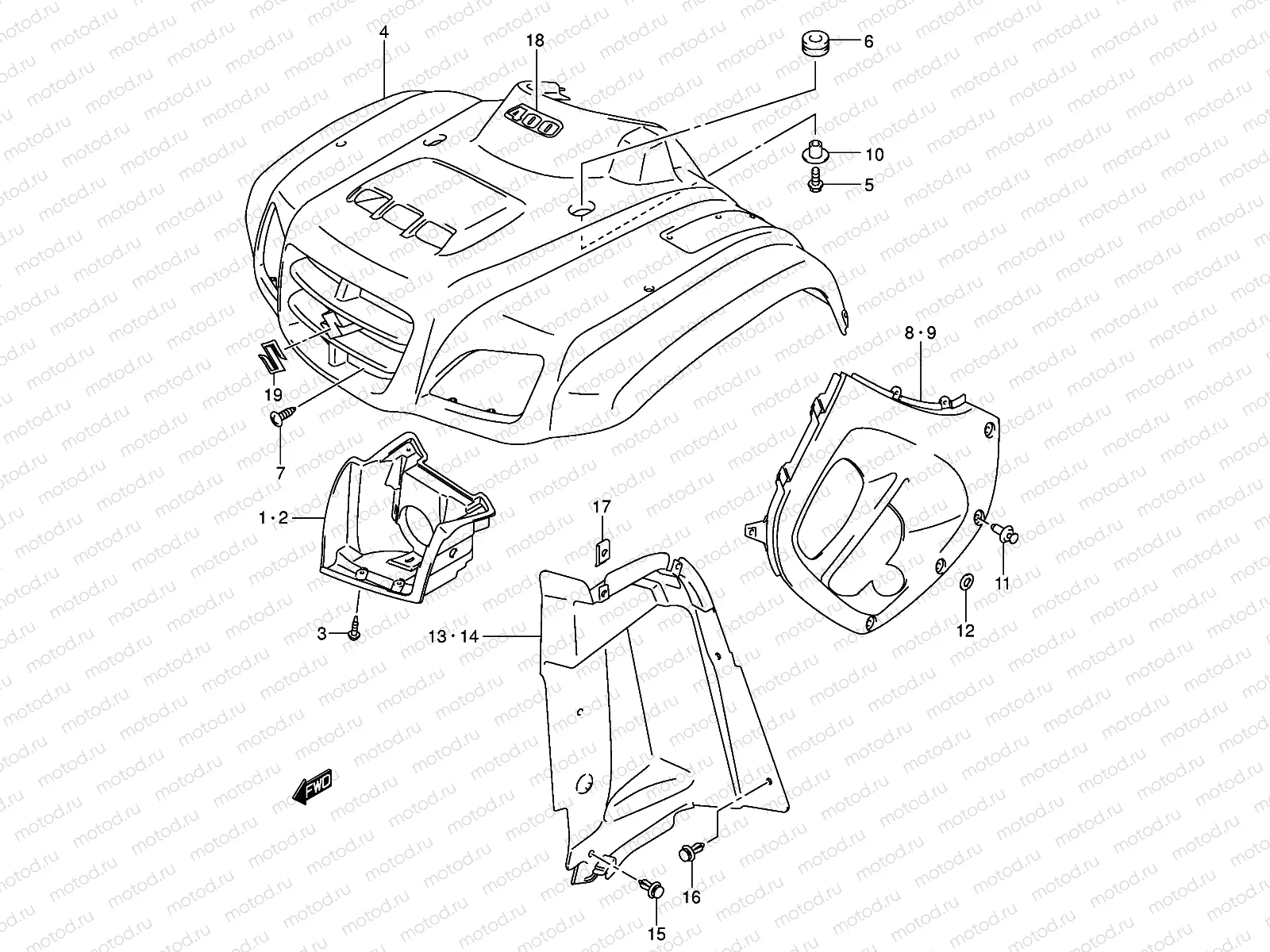 FRONT FENDER (MODEL K5/K6/K7)