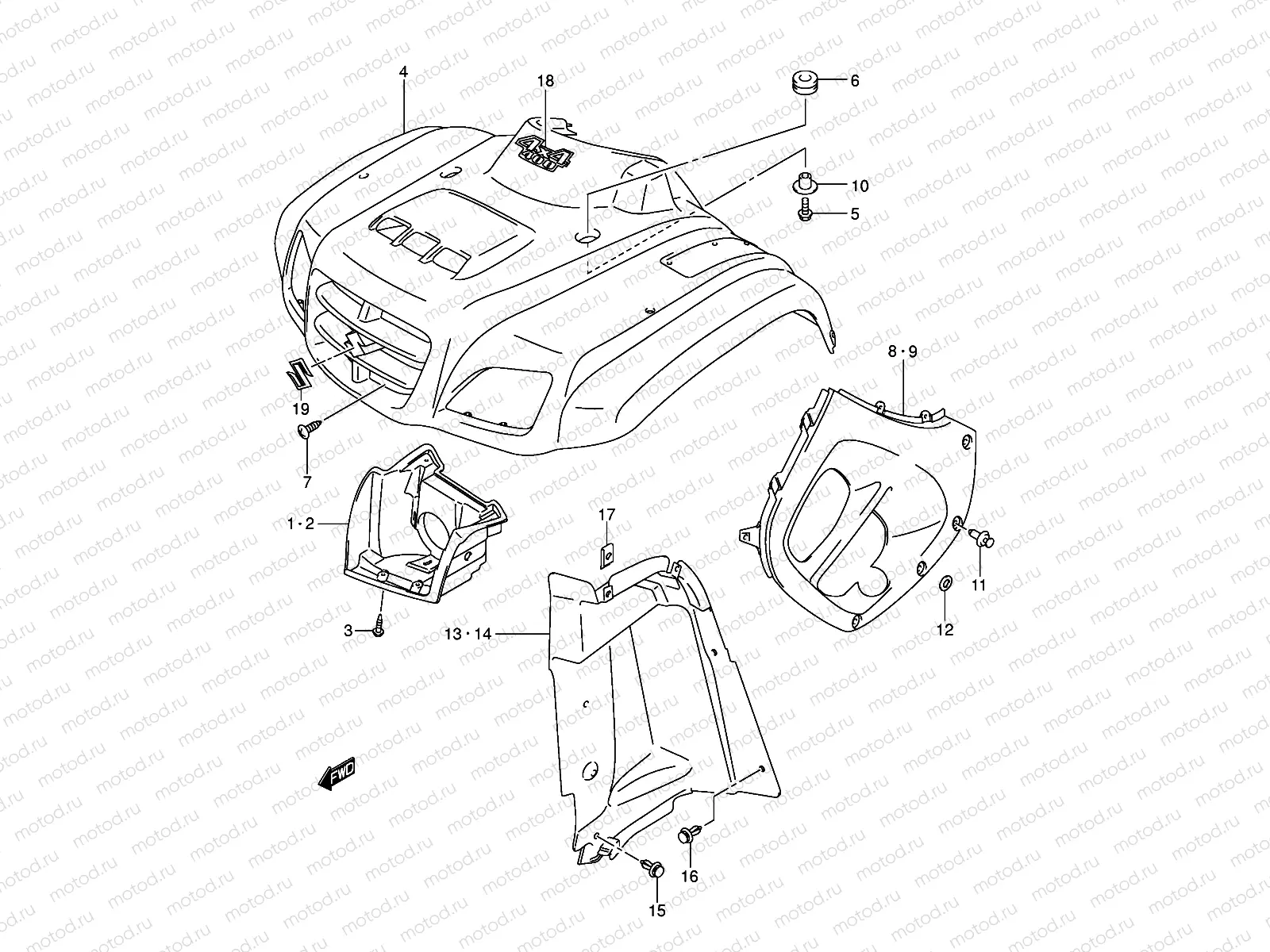 FRONT FENDER (MODEL K5/K6/K7)