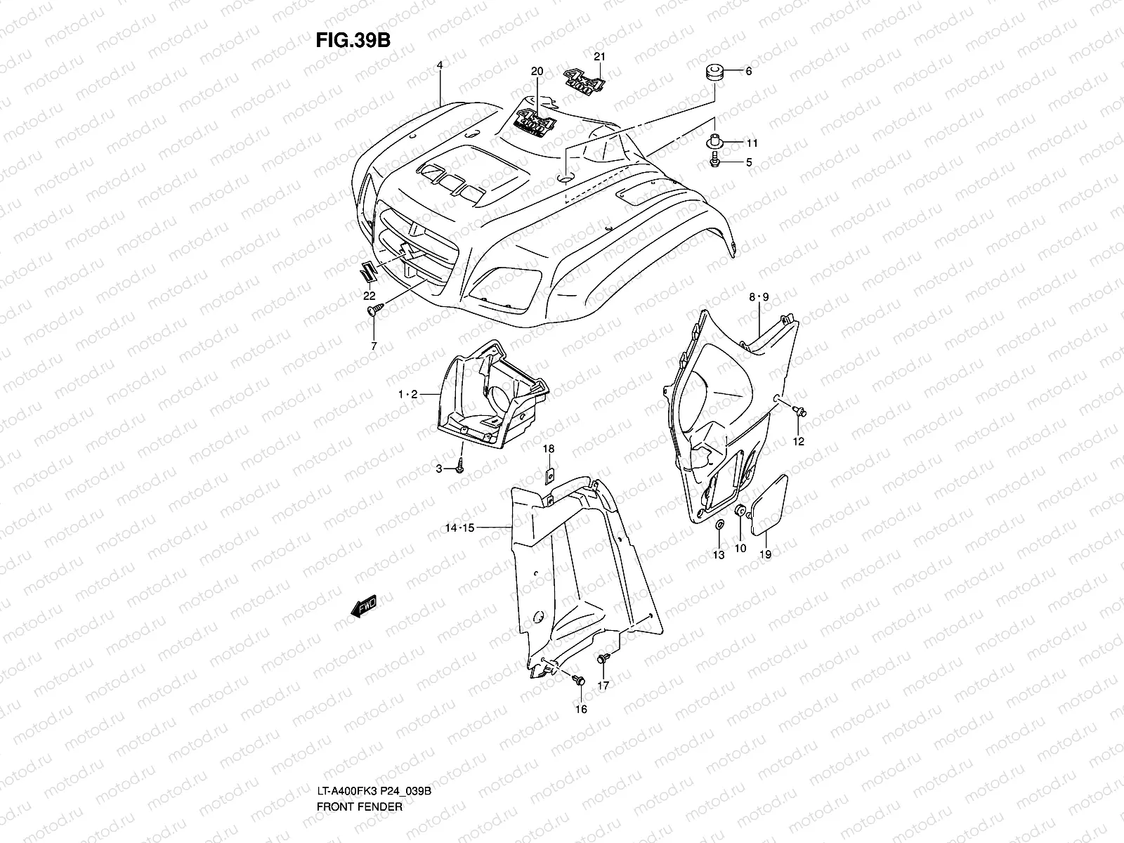 FRONT FENDER (MODEL K5/K6/K7)