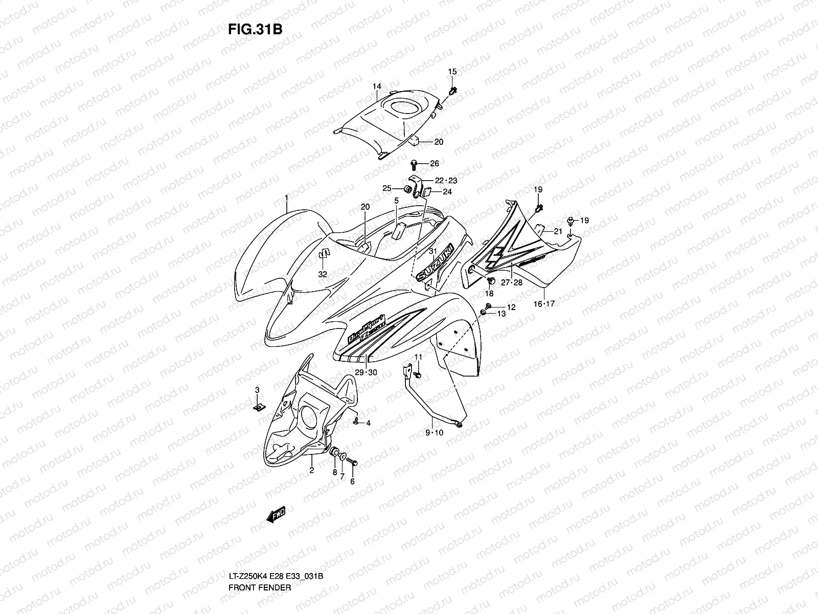 FRONT FENDER (MODEL K6)