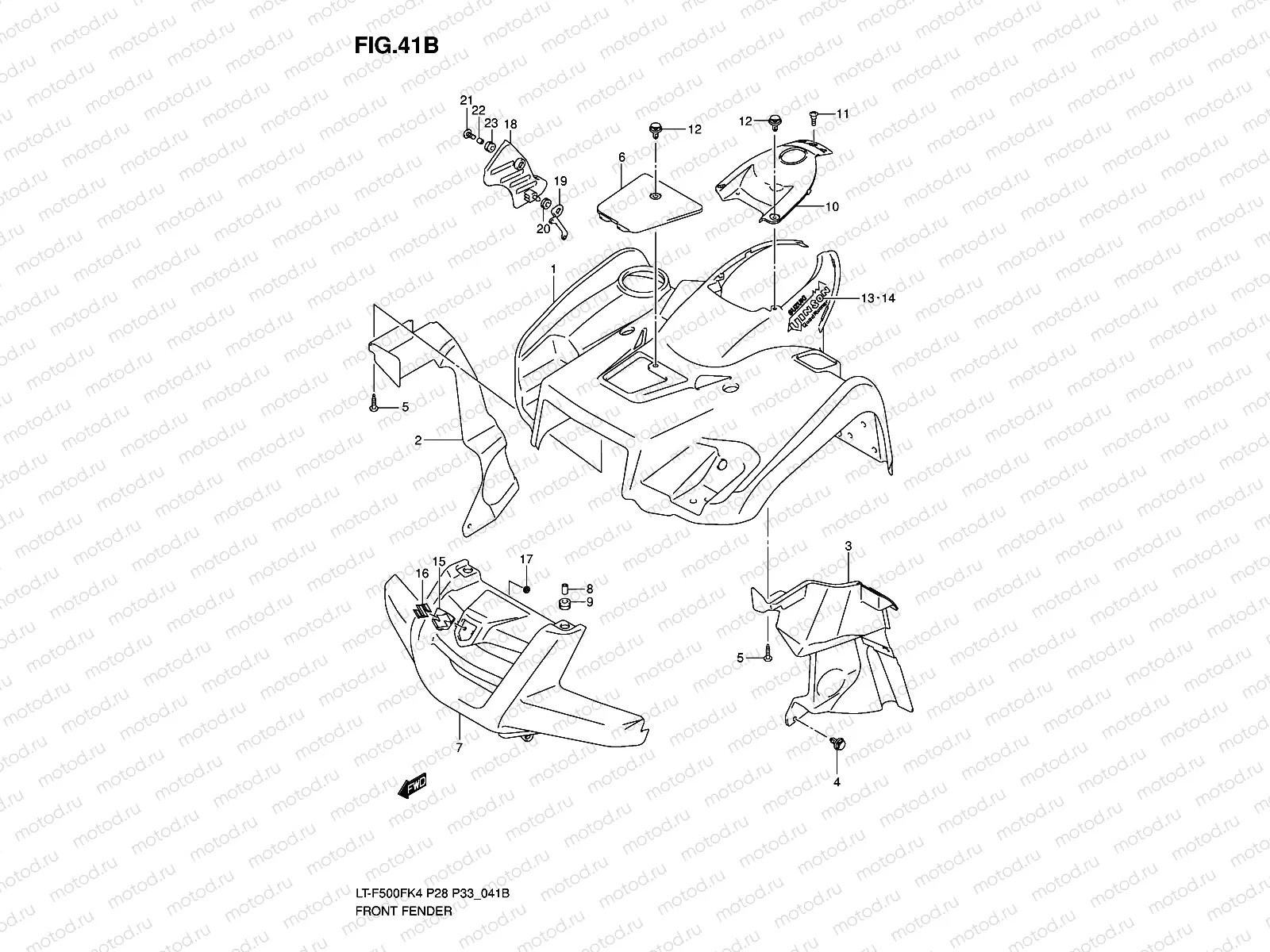 FRONT FENDER (MODEL K6)