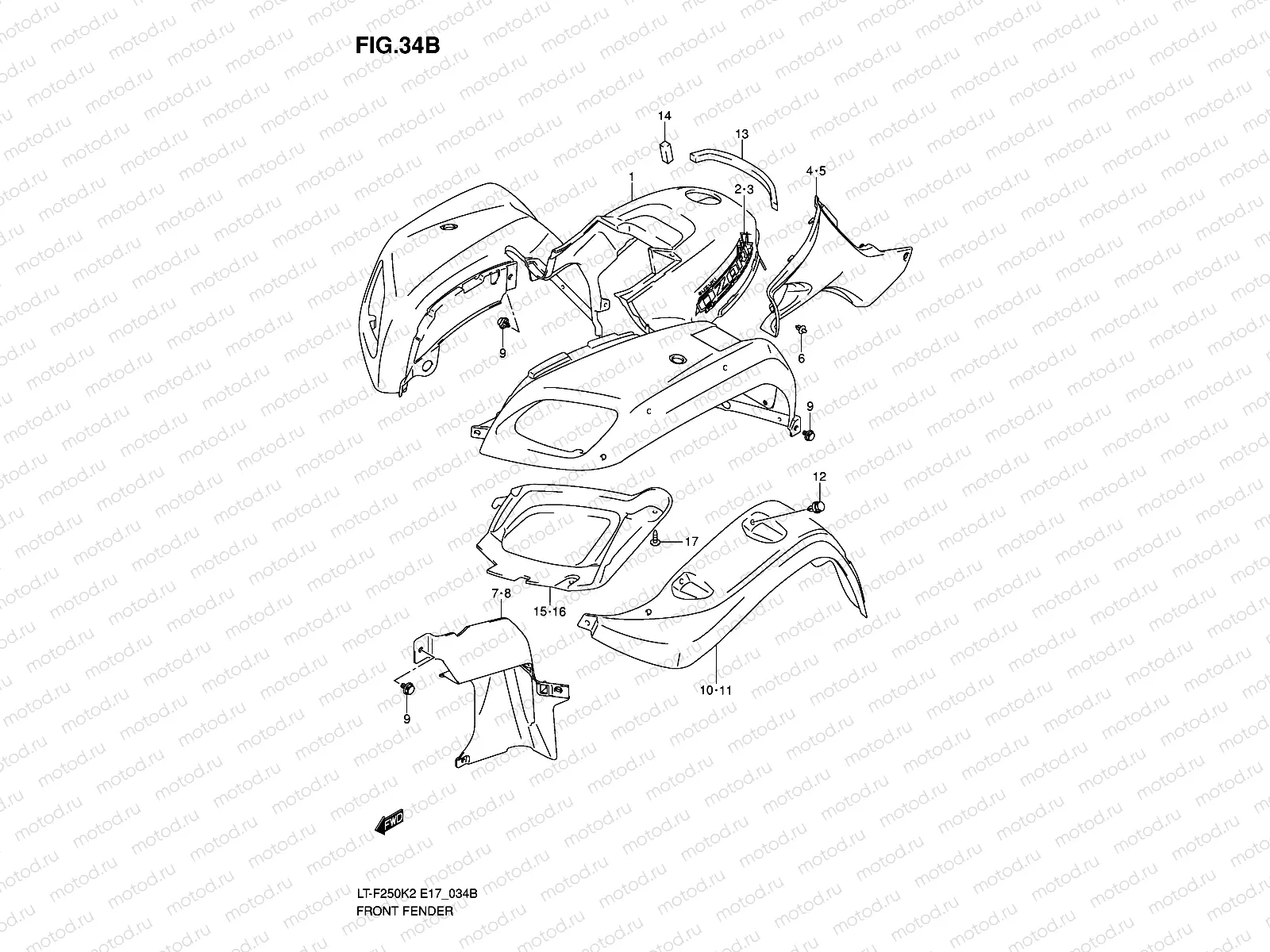 FRONT FENDER (MODEL K6 E4)