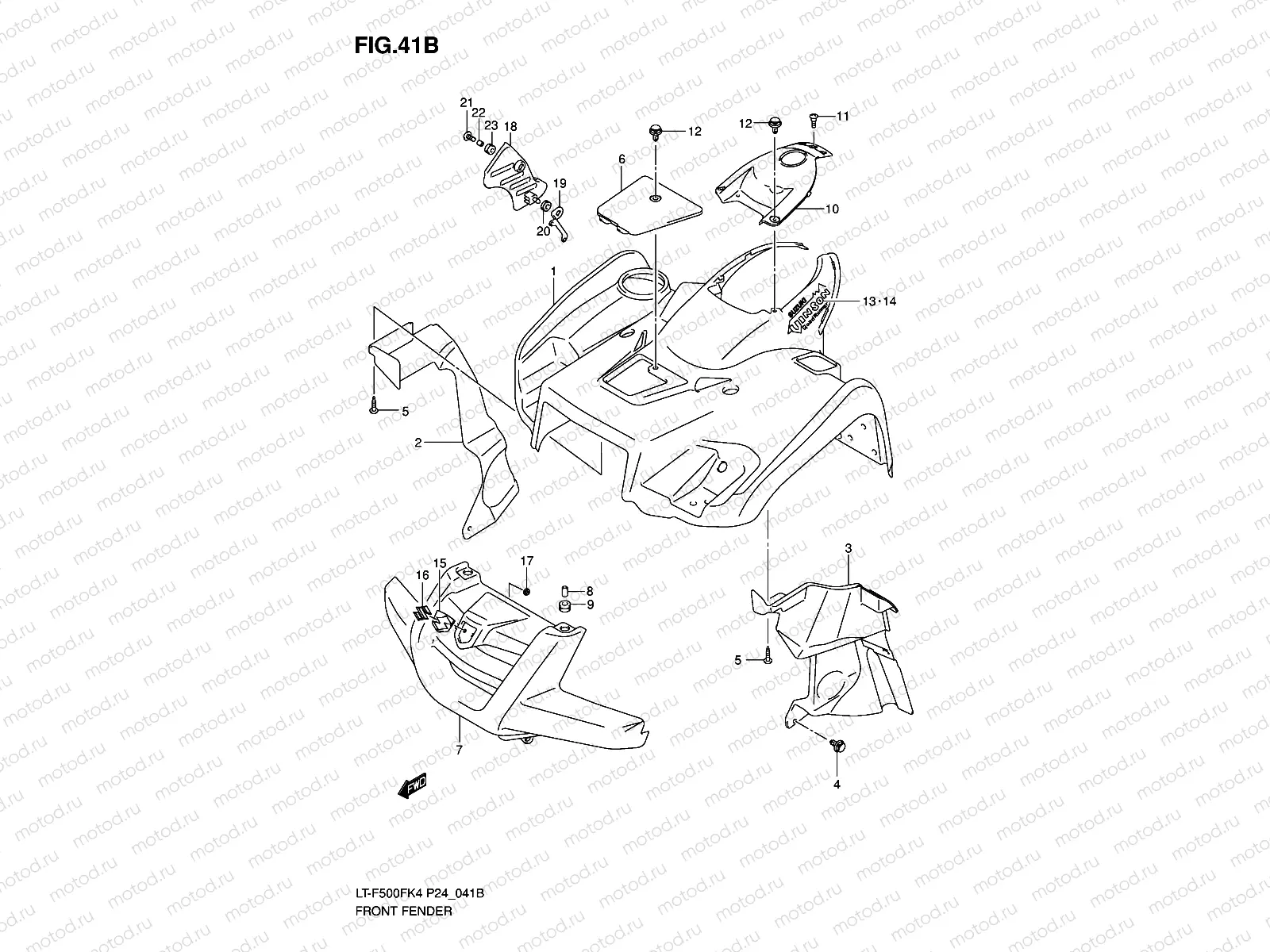 FRONT FENDER (MODEL K6/K7)