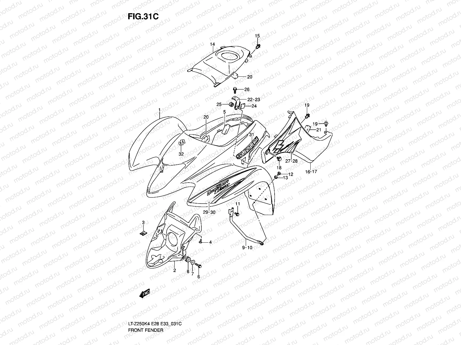 FRONT FENDER (MODEL K7)