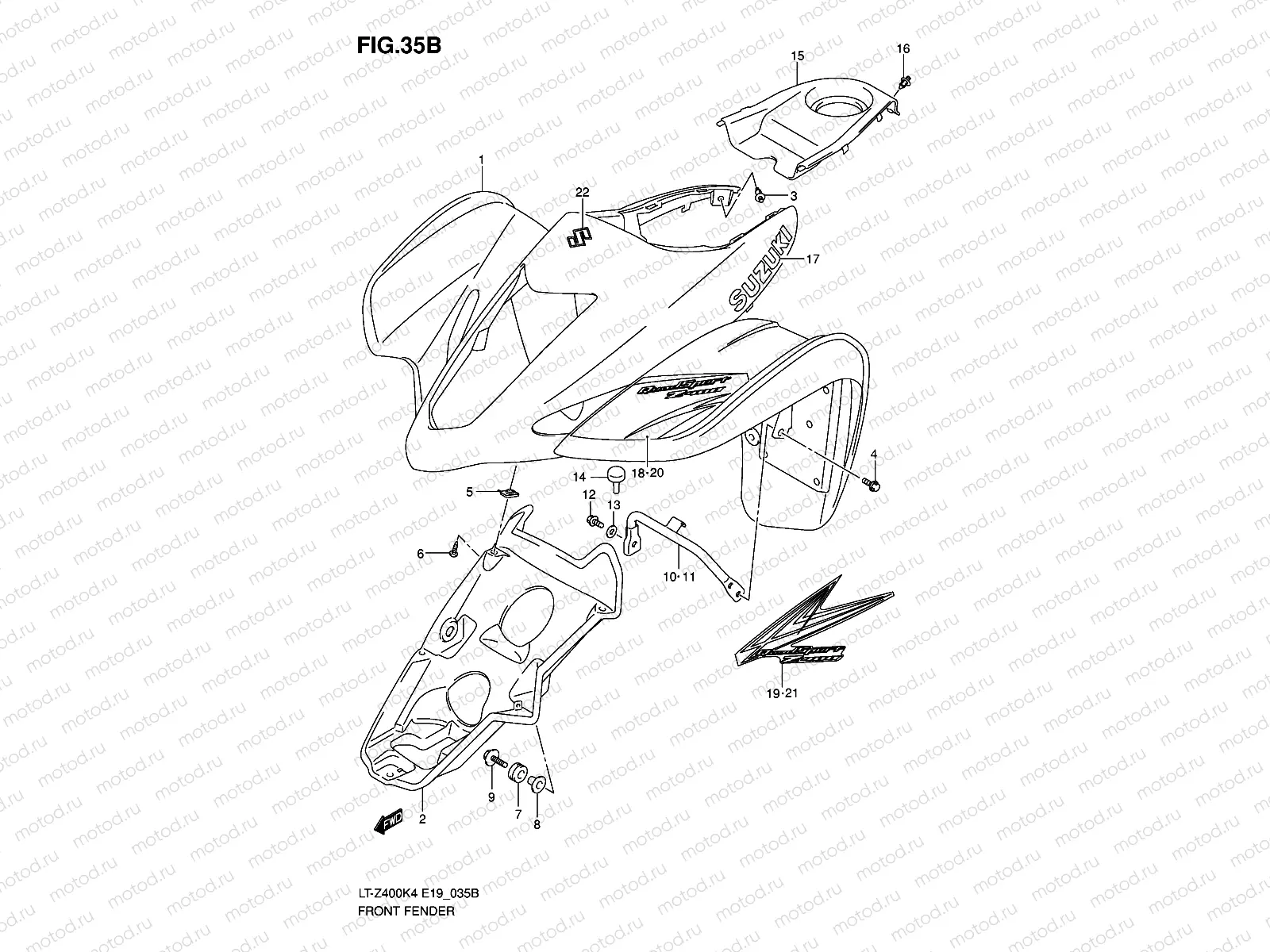 FRONT FENDER (MODEL K7)