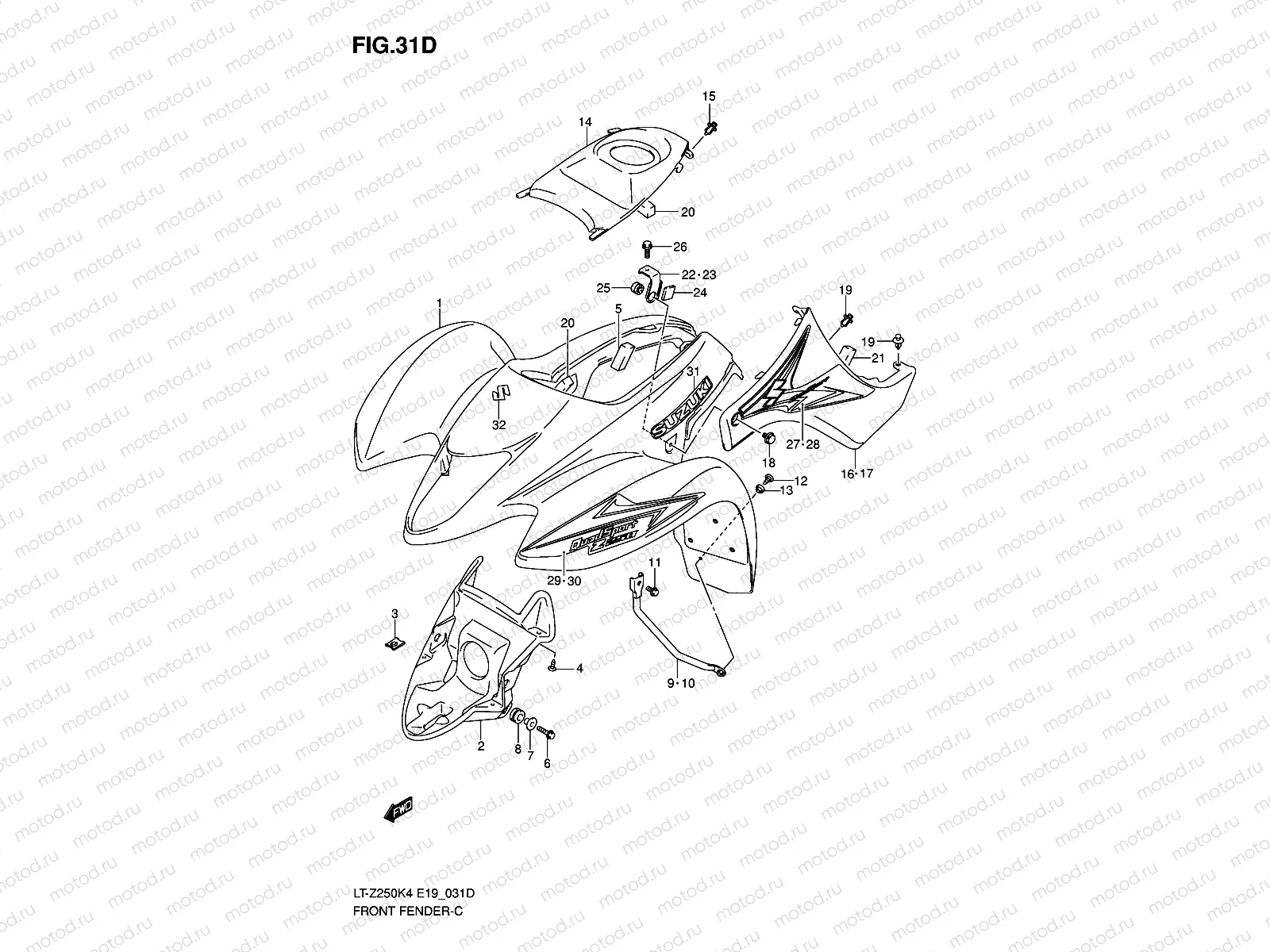 FRONT FENDER (MODEL K8)