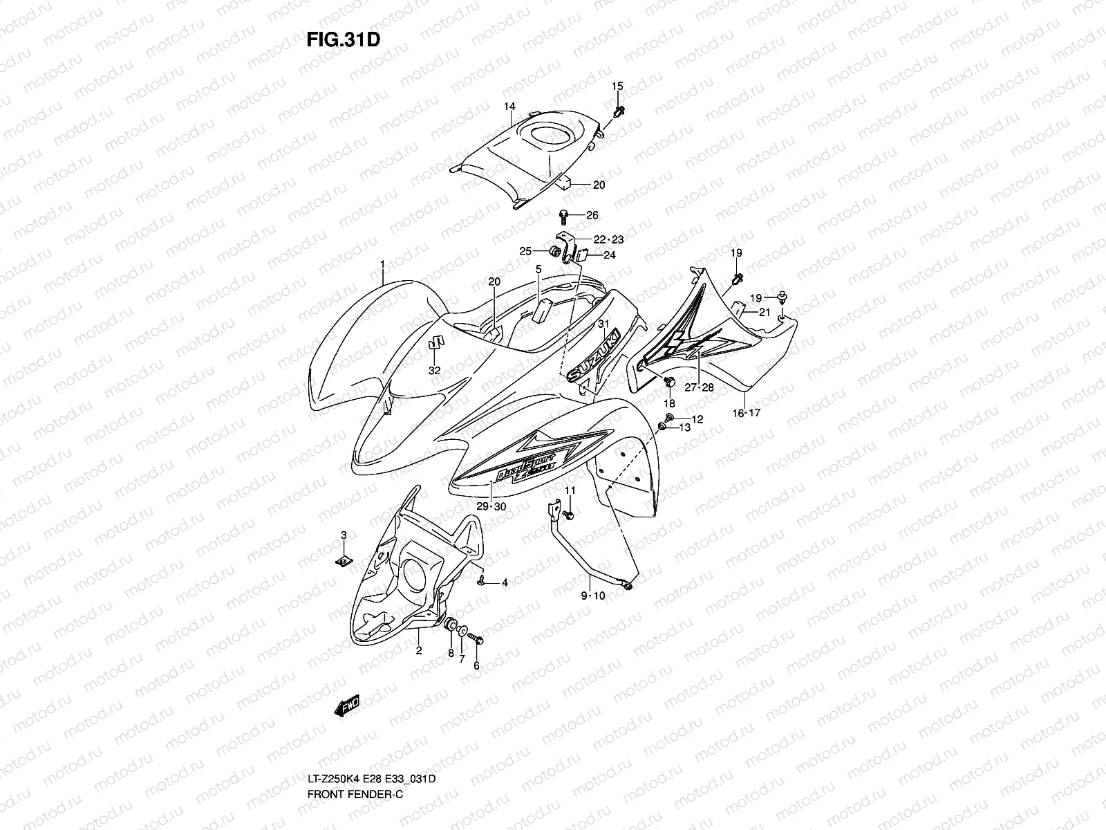 FRONT FENDER (MODEL K8)