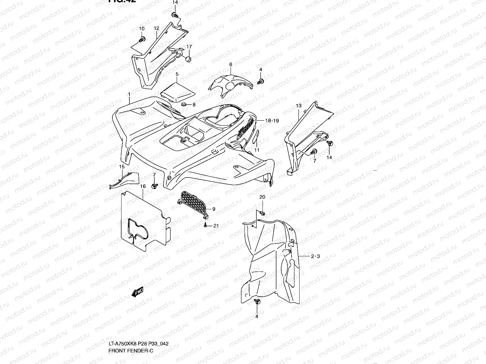 FRONT FENDER (MODEL K8/K9)