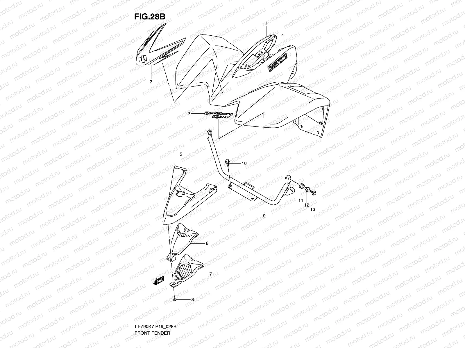 FRONT FENDER (MODEL K9)