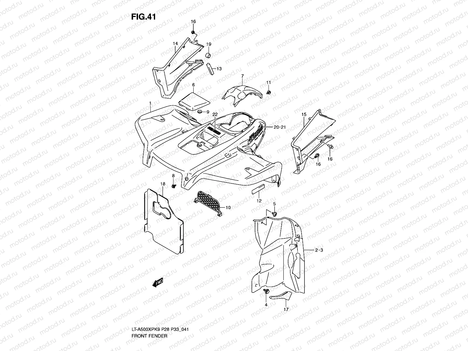 FRONT FENDER (MODEL K9)