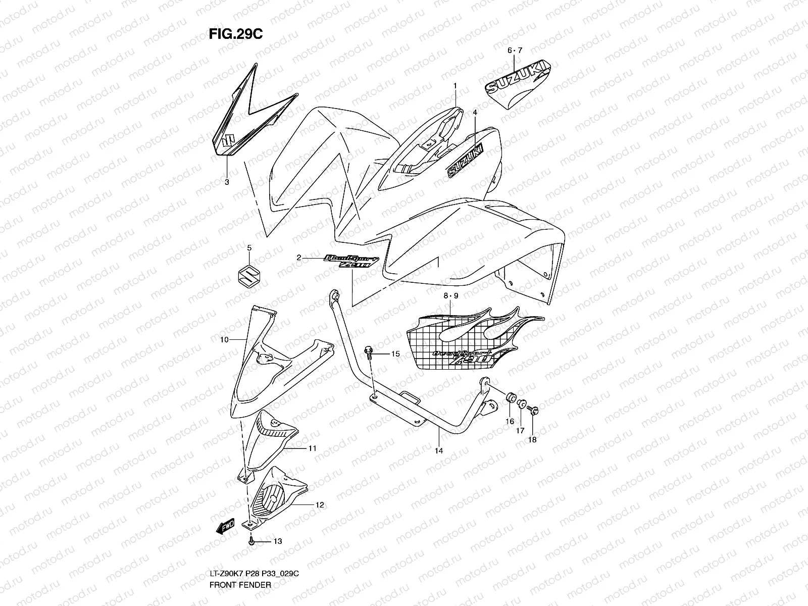 FRONT FENDER (MODEL L0)