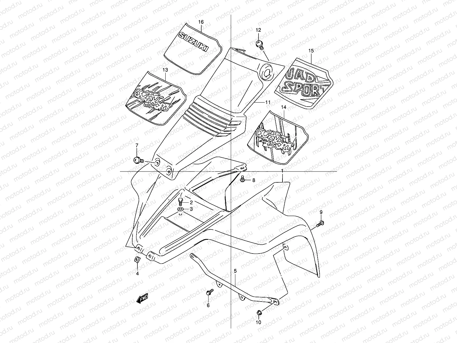 FRONT FENDER (MODEL T/V/W/X/Y)