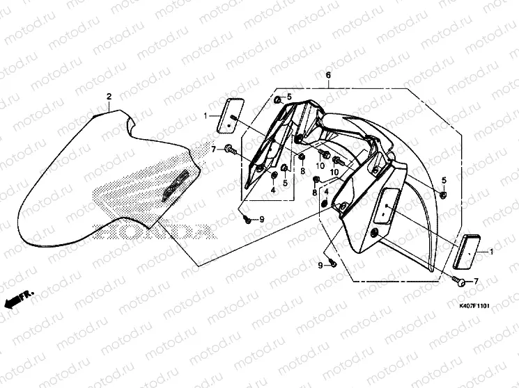 FRONT FENDER (NSS125ADK)