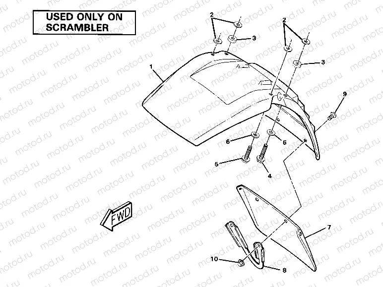 Front Fender-Scrambler. (4910981098010A) | Front Fender-Scrambler. (4910981098010A)