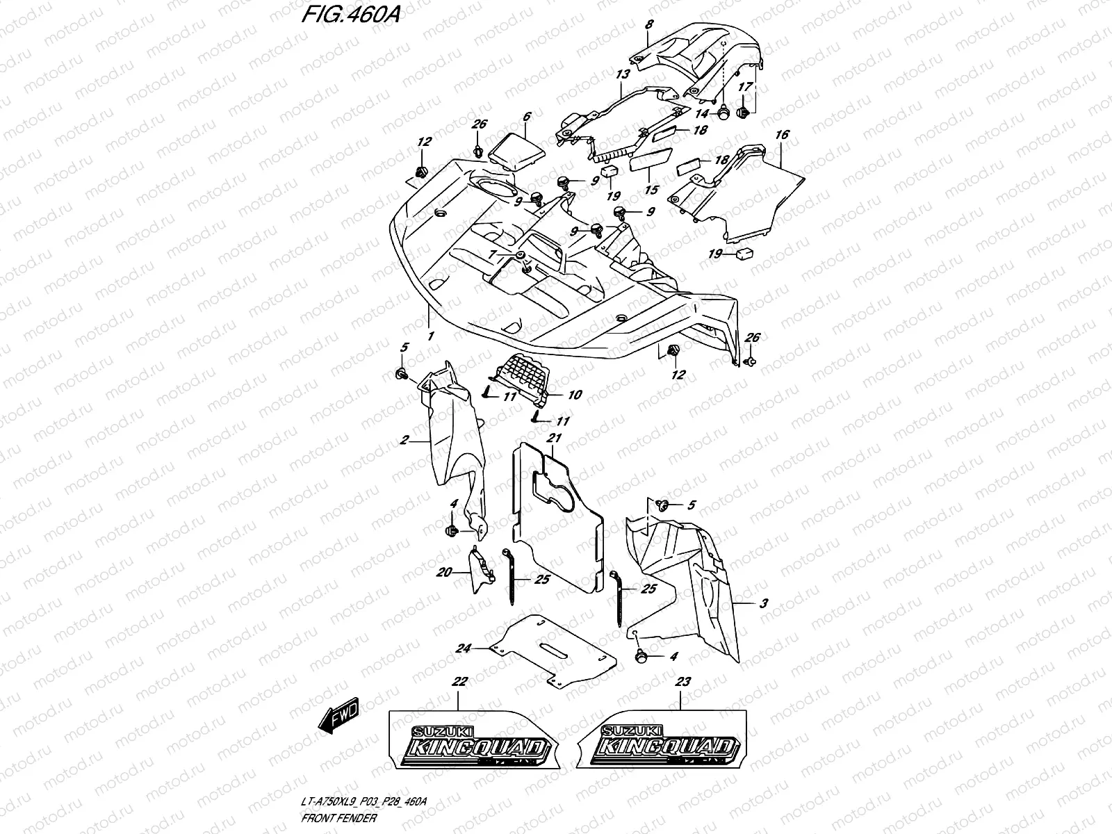 FRONT FENDER (X/P03)