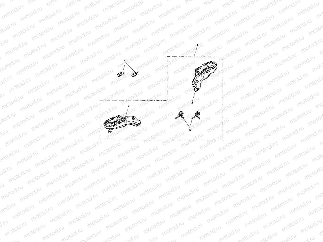 Front Footrest, Pair