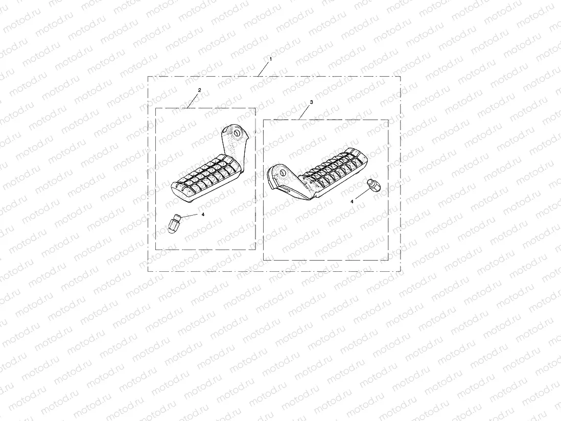 Front Footrest, Pair