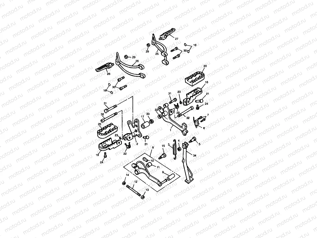 Front Footrests & Mountings