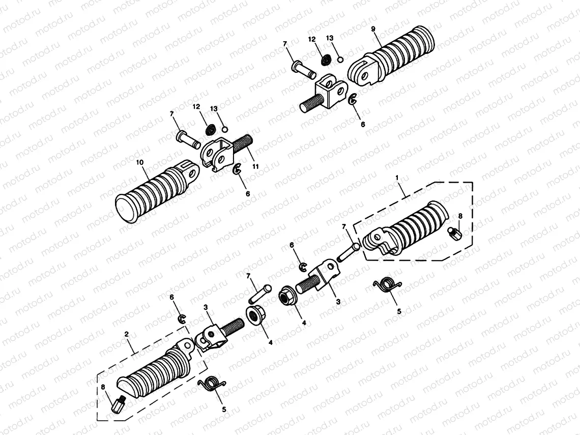 Front Footrests & Mountings