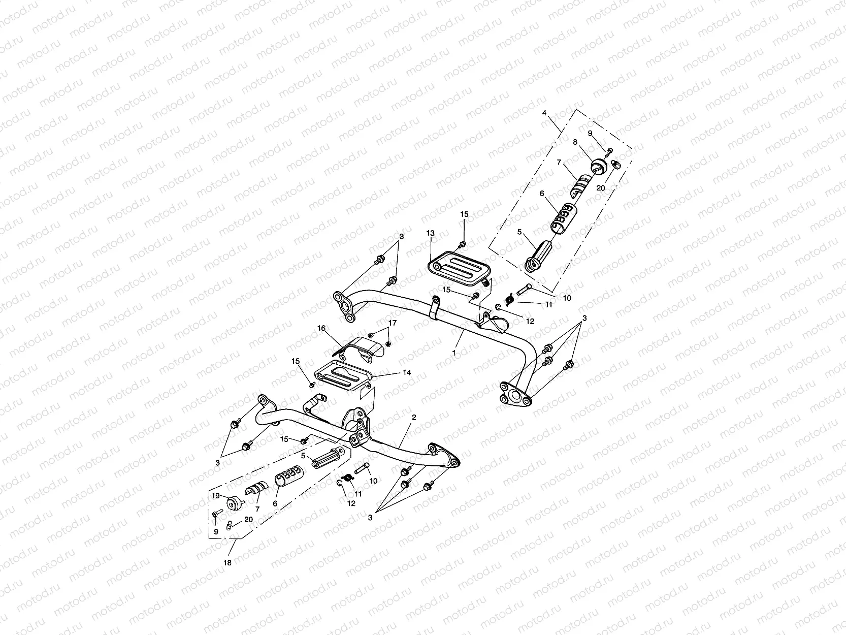 Front Footrests Rocket III