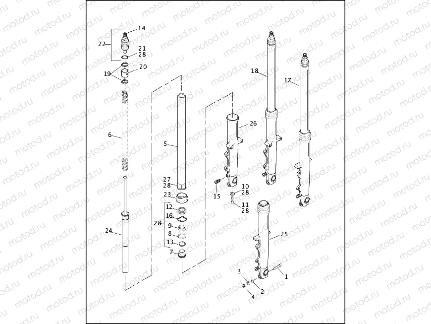 FRONT FORK - 1200 SPORT