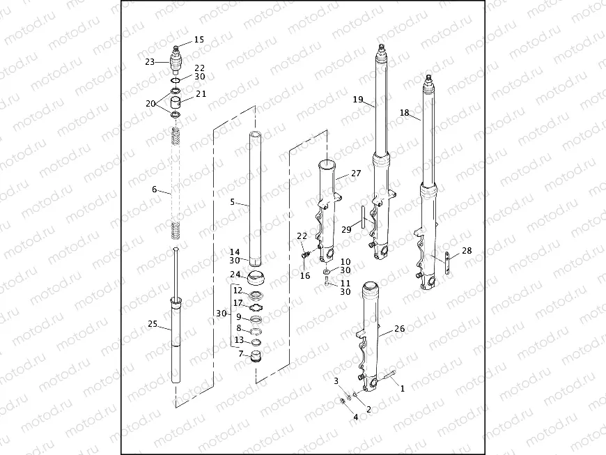 FRONT FORK - 1200 SPORT