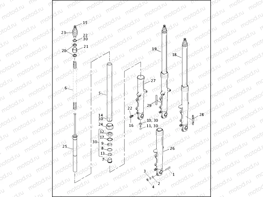 FRONT FORK - 1200 SPORT