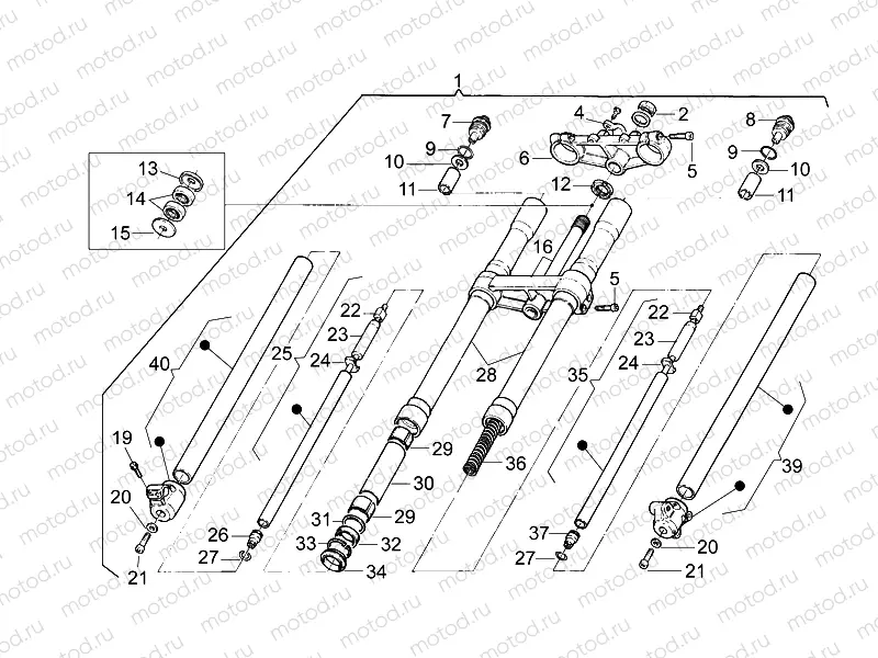 Front fork 1995-1997