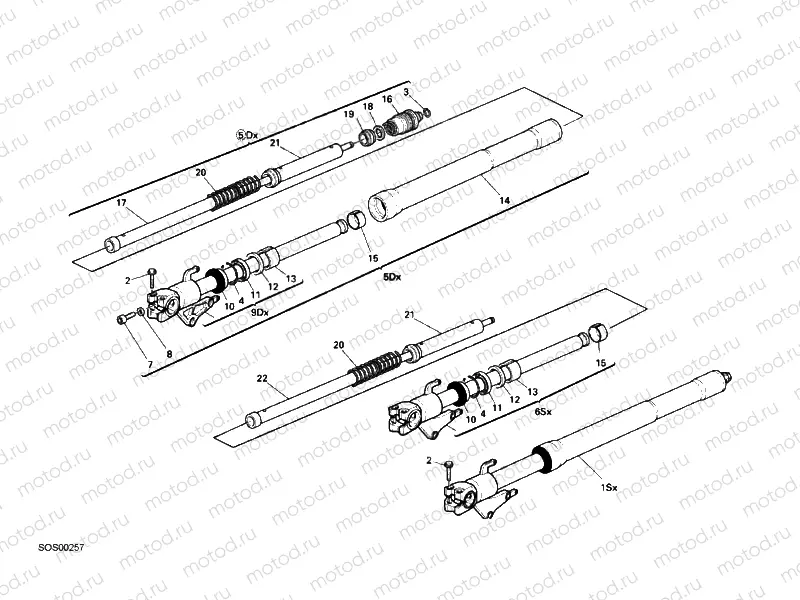 FRONT FORK 749 DARK » FRONT SUSPENSION