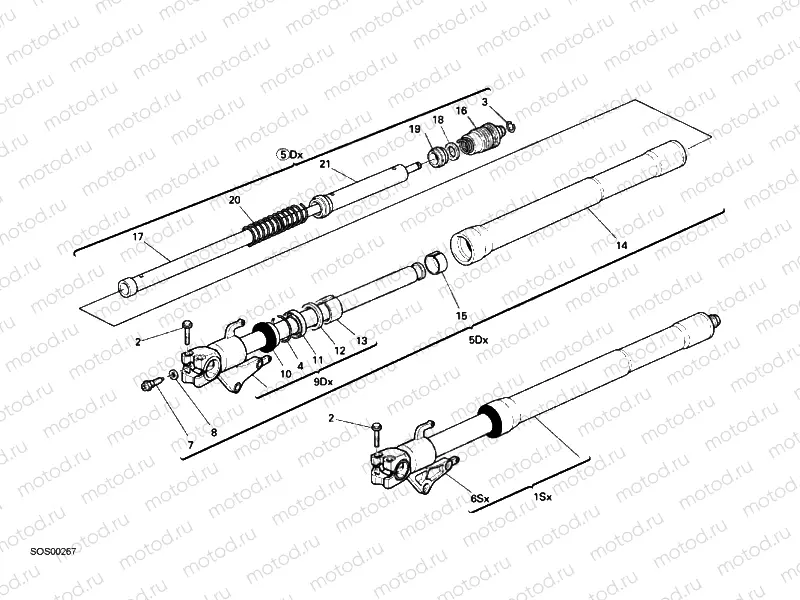 FRONT FORK 749 » FRONT SUSPENSION