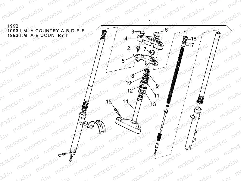 Front fork 92-93 - Stem