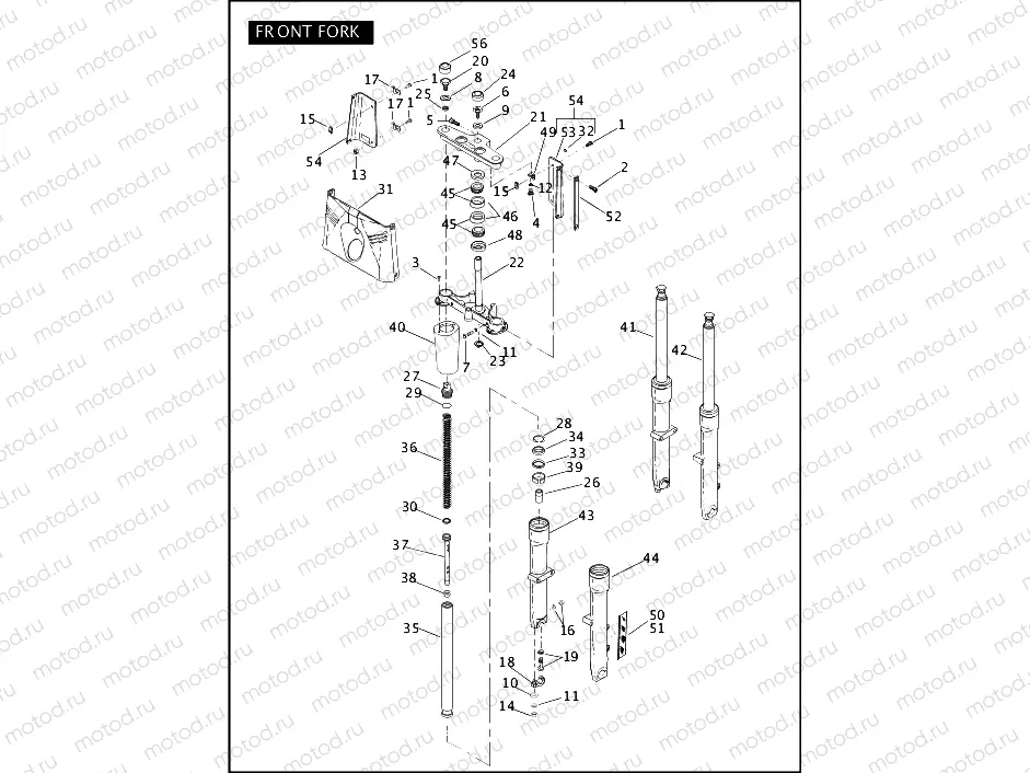 FRONT FORK (CONTINUED)