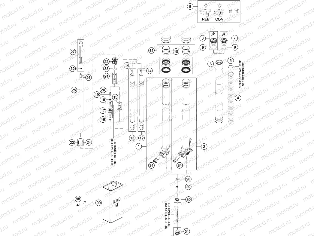FRONT FORK DISASSEMBLED|Frame|01