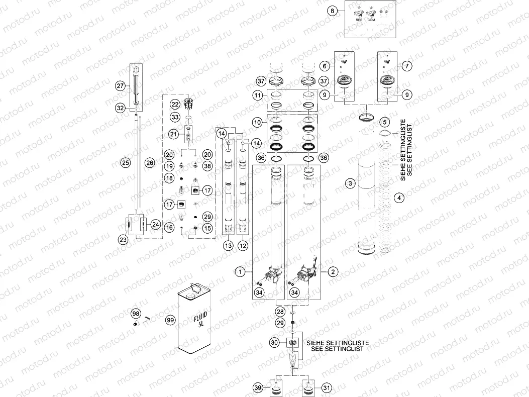 FRONT FORK DISASSEMBLED|Frame|01