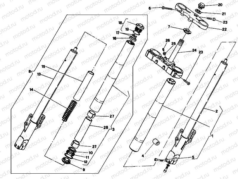 FRONT FORK DM 007707 » FRONT SUSPENSION