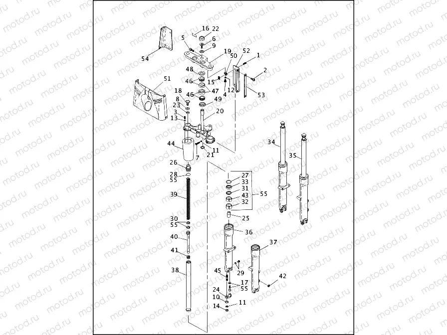 FRONT FORK - FLSTC & FLSTF (1 OF 2)